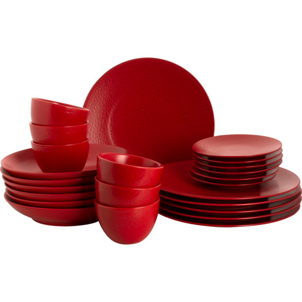 Palmer Serviesset Rodondo Stoneware 6-persoons 24-delig Rood
